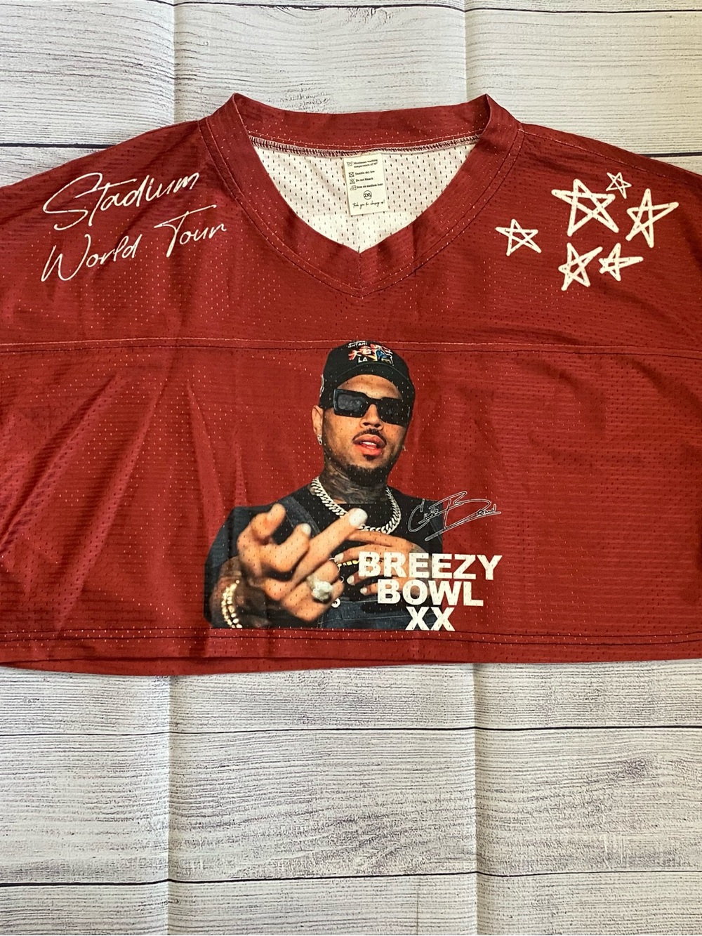 Breezy Bowl XX  unisex maroon Chris Brown Graphic CUSTOM made Jersey